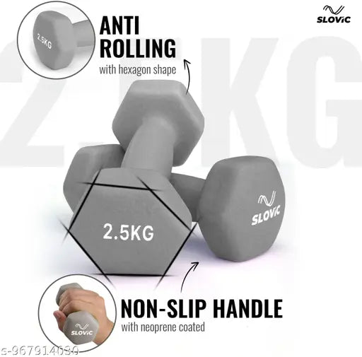 Neoprene Hex Dumbbell Set – 2.5kg Each (5kg Total)