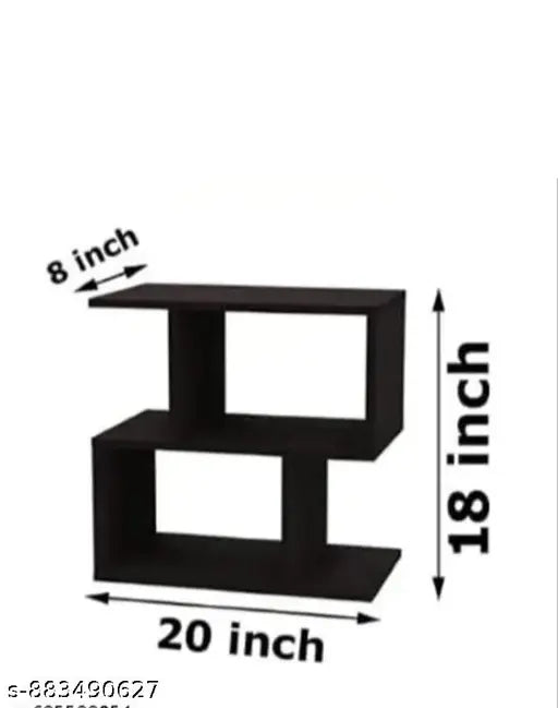 DIY Bedside Table with Shelves in Black Finish