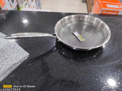 Premium Stainless Steel Honeycomb Frypan
