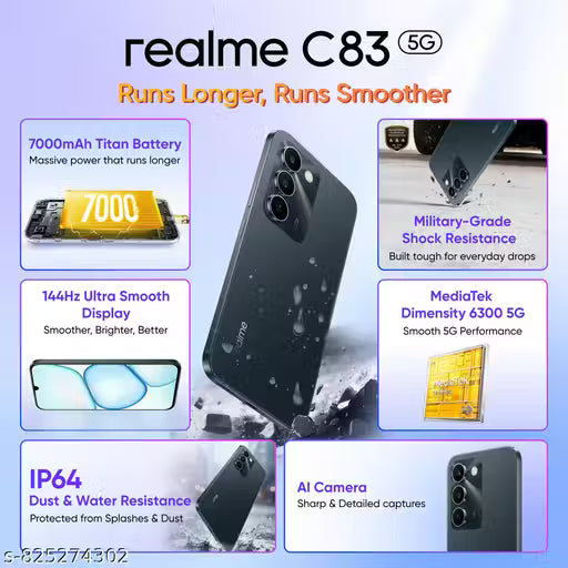 realme C83 5G Smartphone | 6GB RAM 128GB Storage