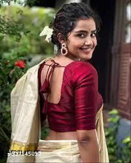 Onam Special Kerala Gold Tissue Cotton Saree | Kasavu Style with Zari Border