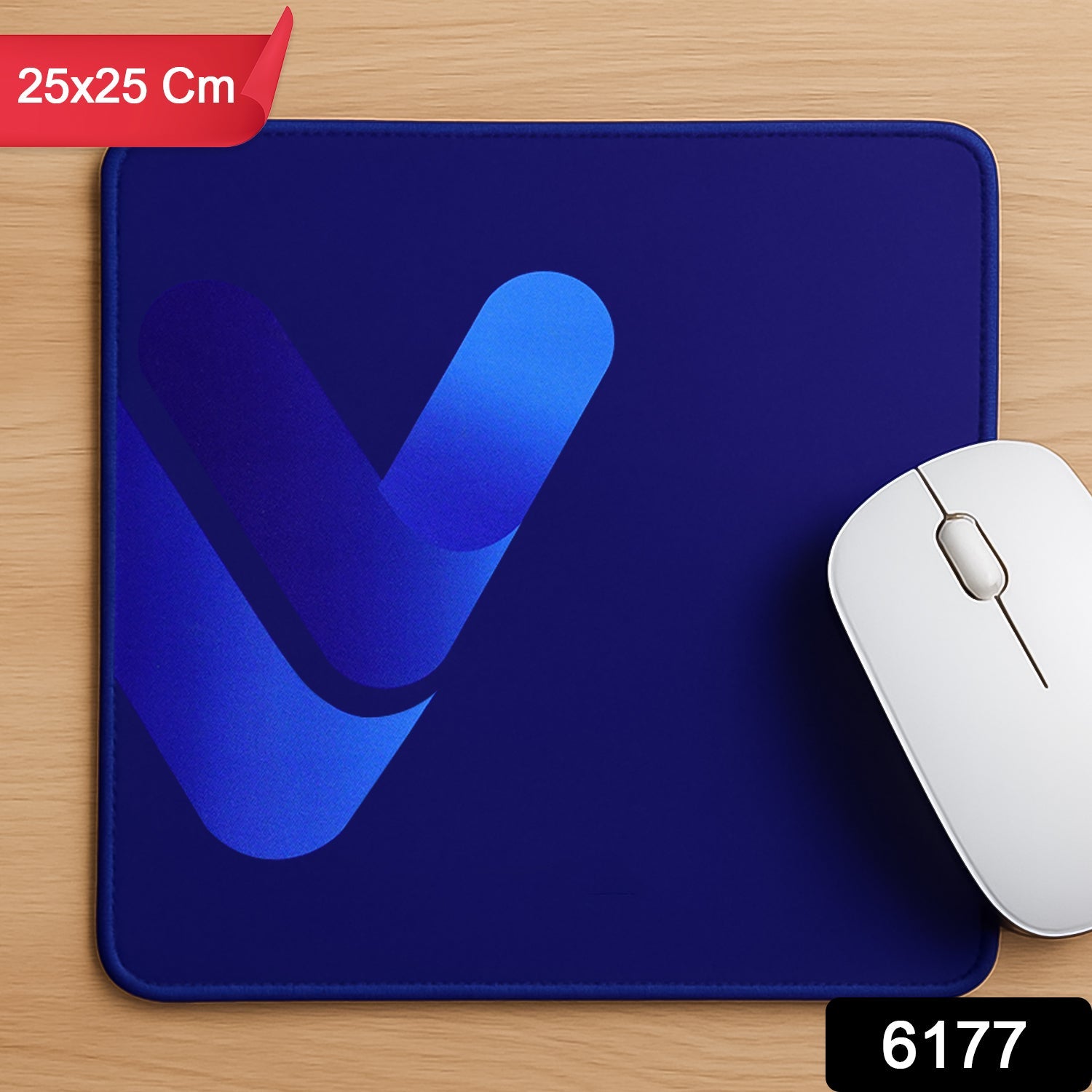 Gaming Mouse Pad featuring a blue abstract design, waterproof and skid resistant, ideal for gaming and office use.