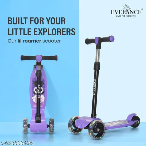 Kids Scooter – Foldable Kick Skating Cycle (Purple)