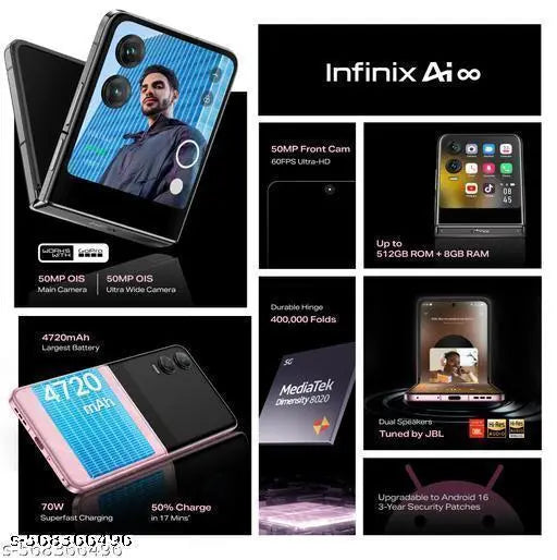 Infinix Zero Flip 5G Smartphone | 8GB RAM 512GB Storage | Free Cover