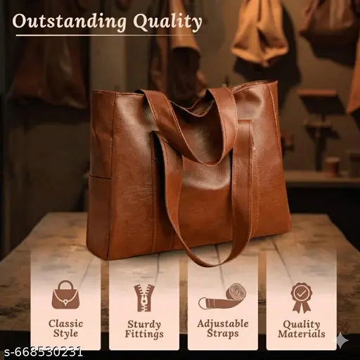 Tan Brown Tote Canvas Shoulder Bag for Women