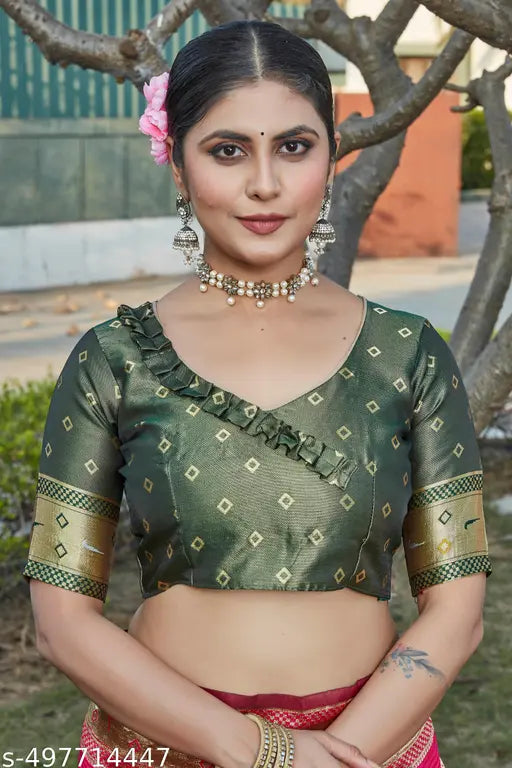 Golden Mustard Banarasi Cotton Silk Jacquard Saree