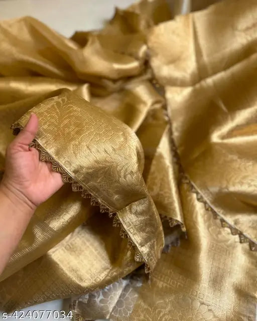 Kanchi Zari Saree with Lace Border