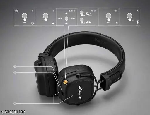 Marshall Major IV Bluetooth Headphones | 80+ Hours Playtime