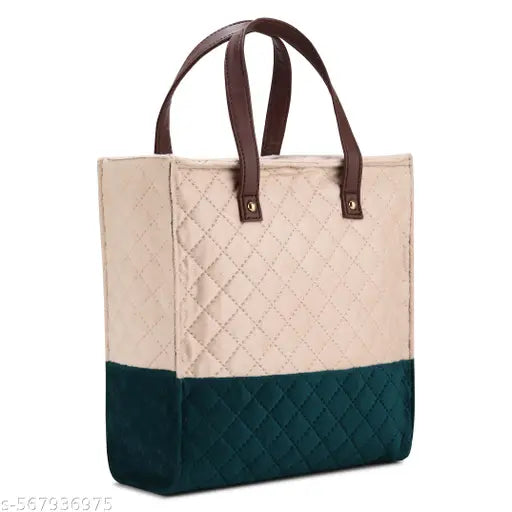 Casual Fabric Lunch Bag | Textured Shoulder Tote