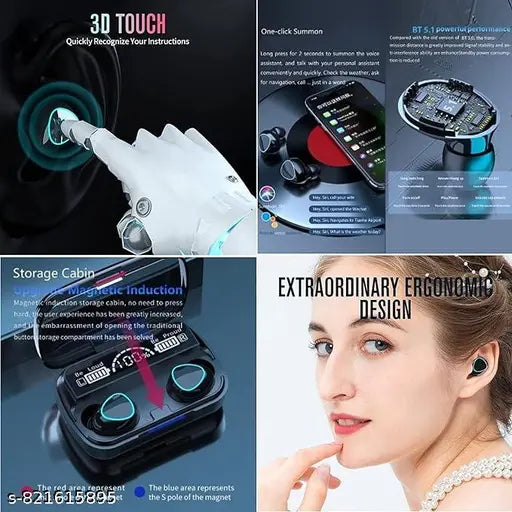 M10 TWS Bluetooth Earphones | LED Screen | ENC