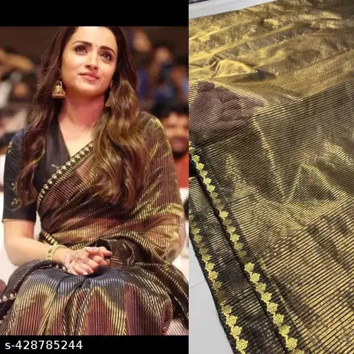 Celebrity Inspired Banarasi Tissue Soft Lightweight Saree