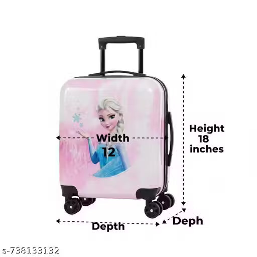 Cute Cartoon Elsa Kids Carry‑On Luggage | 20” ABS Hard Shell