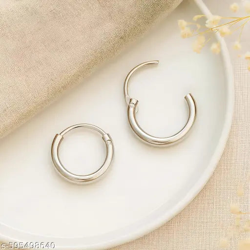 925 Sterling Silver Hoop Earrings | 10MM
