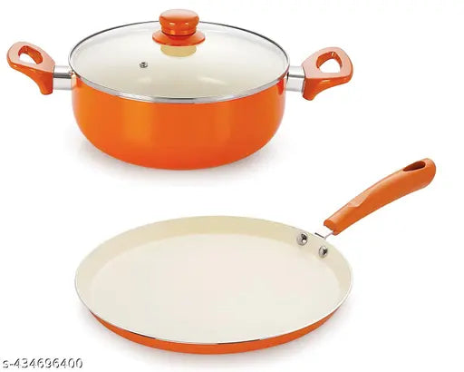 Nirlon Aluminium Nonstick Ceramic Cookware Set