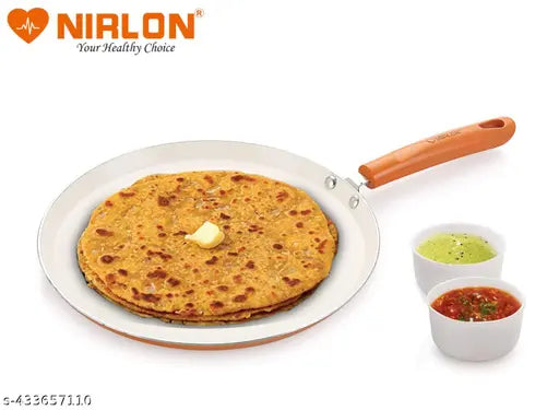 Nirlon Ceramic Induction Base Flat Dosa Tawa 28 cm