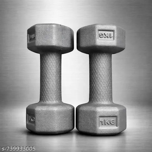 1kg Hex Dumbbells Pair – Non‑Slip Grip, Anti‑Roll Design