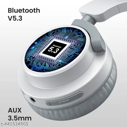 Over‑Ear Bluetooth Headphones with 40H Playtime & Type‑C Charging – White