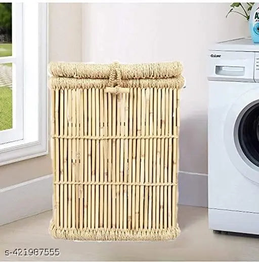 Eco‑Friendly Bamboo Storage Box | Handmade Basket with Lid