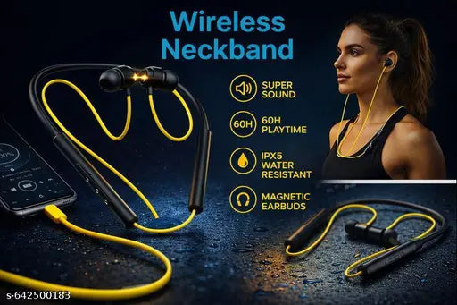 TruZen AeroBeat 60 Neckband | Heavy Bass | 60H Battery