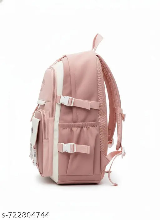 Trendy Pink Korean Backpack | Durable Multi‑Compartment Backpack