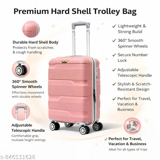 Durable Luggage Set of 2 | Cabin + Check‑In Suitcase