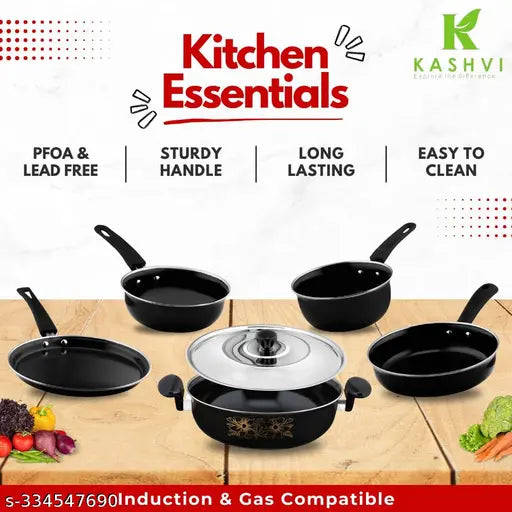 6 Pc Nonstick Cookware Combo Set