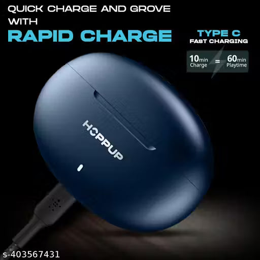 Hoppup S40 Earbuds with 13MM Drivers, 40H Playtime