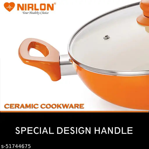Nirlon Essential Pot & Pan Nonstick Ceramic Cookware Set