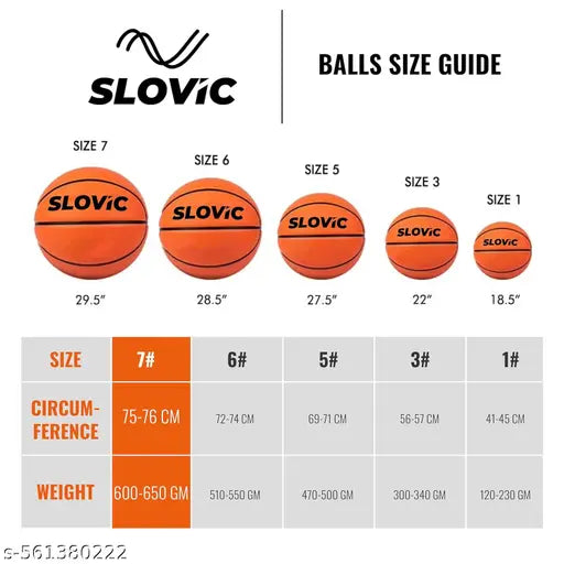 Premium SLOVIC Outdoor Basketball – Size 7, Professional Training Ball