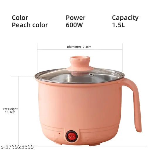 Multipurpose Electric Cooking Pot | 1.5L Steel Inner Cooker & Steamer