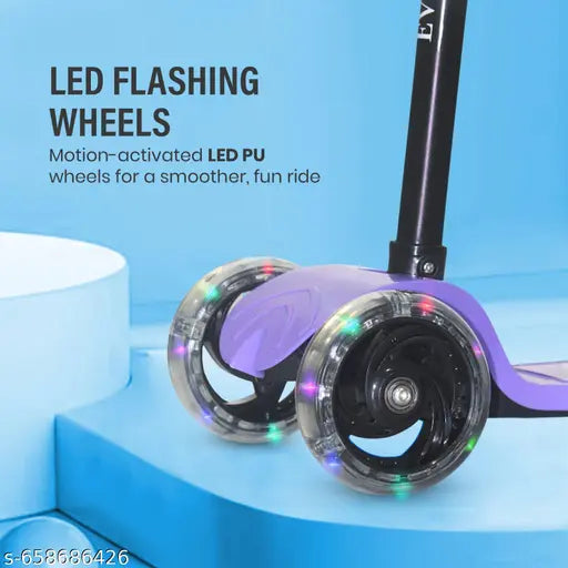 Kids Scooter – Foldable Kick Skating Cycle (Purple)