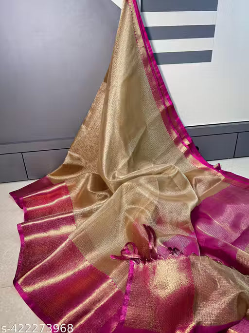 Kanjivaram Tissue Kota Check Saree